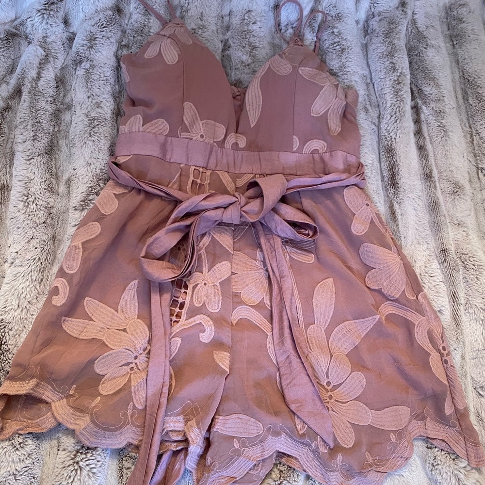 Pink hello molly romper